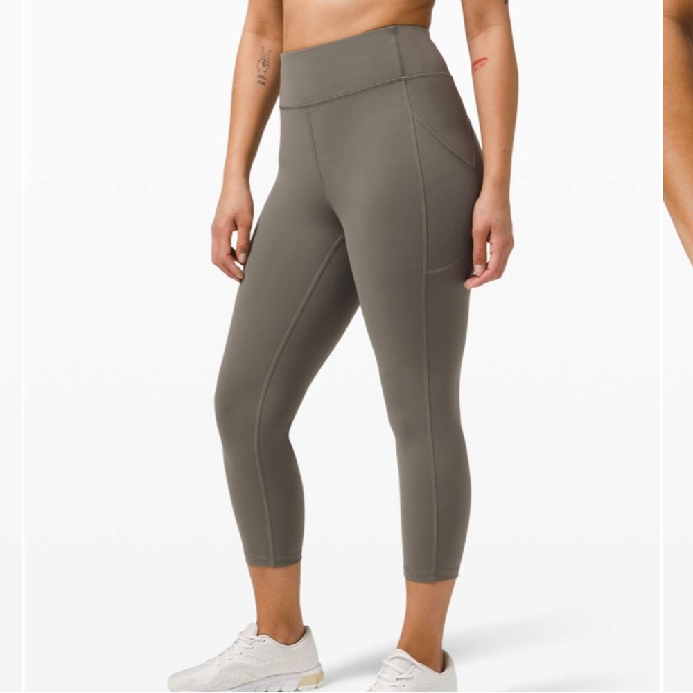 Lululemon Invigorate High-Rise Crop in Grey Sage